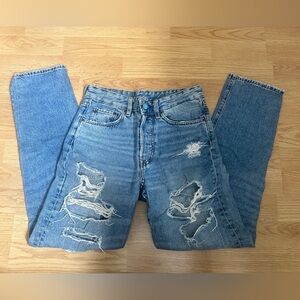 H&M Blue High Rise Women Jeans